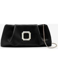 Malone Souliers - Vittoria Crystal Crest Bucket Satin Clutch - Lyst