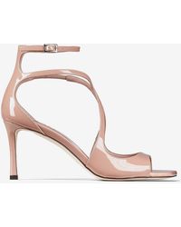 Jimmy Choo - Azia 75 Patent Leather Sandals - Lyst