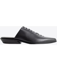 Ann Demeulemeester - River Leather Lace-Up Flat Mules - Lyst