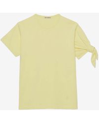 JW Anderson - Crewneck T-Shirt With Knotted-Sleeve - Lyst