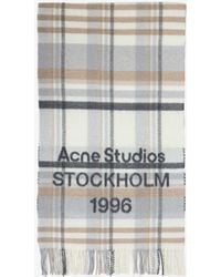 Acne Studios - Wool And Cashmere Check Scarf - Lyst