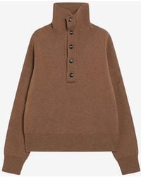 Ami Paris - Funnel-Neck Merino Wool Sweater - Lyst