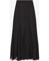 Chloé - Muslin Silk Maxi Skirt - Lyst