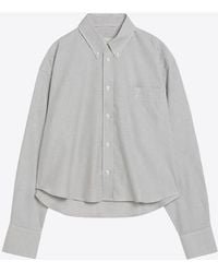 Ami Paris - Ami De Coeur Striped Long-Sleeved Shirt - Lyst