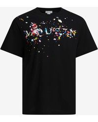 McQueen - T-Shirt With Print On The Front - Lyst