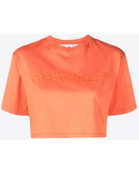 Off-White c/o Virgil Abloh - Laundry Cropped T-Shirt - Lyst