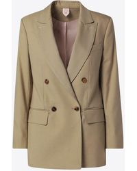 Max Mara - Dotto Double-Breasted Wool-Blend Blazer - Lyst