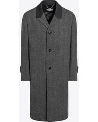 Maison Margiela - Single-Breasted Wool Coat - Lyst