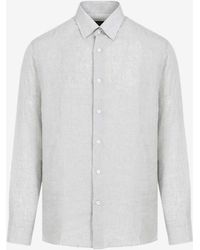 Brioni - Long-Sleeved Linen Shirt - Lyst