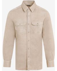 Tom Ford - Long-Sleeved Linen-Blend Shirt - Lyst