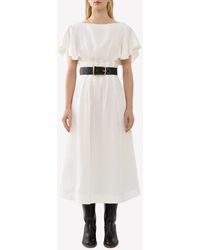 Chloé - Wing-Sleeved Midi Dress - Lyst