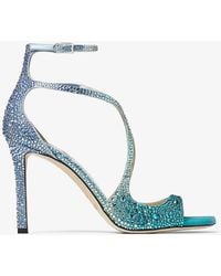 Jimmy Choo - Azia 95 Crystal Embellished Sandals - Lyst
