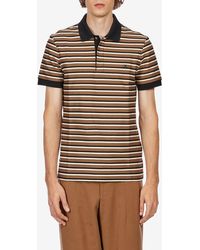 Ferragamo - Horizontal Stripe Polo T-Shirt - Lyst