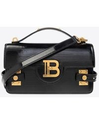 Balmain - B-Buzz 24 Leather Top Handle Bag - Lyst