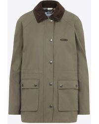 Moschino - Logo Label Jacket With Elbow Patches - Lyst