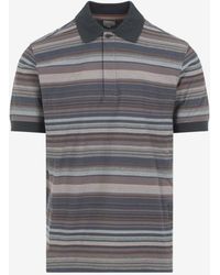 Paul Smith - Textured Stripe Polo T-Shirt - Lyst