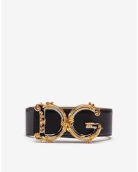 Dolce & Gabbana - Dg Baroque Leather Belt - Lyst