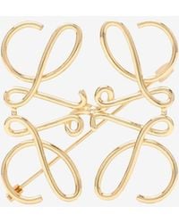 Loewe - Anagram Metal Brooch - Lyst