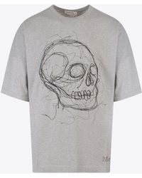 Alexander McQueen - Skull Print Oversized T-Shirt - Lyst