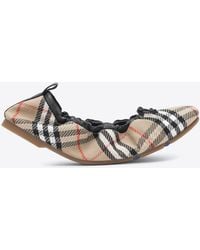 Burberry - Fawn Check Ballet Flats - Lyst