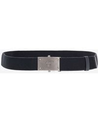 Prada - Logo Buckle Tape Belt - Lyst