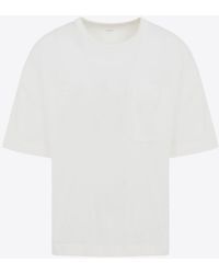 Lemaire - Crewneck Linen-Blend T-Shirt - Lyst