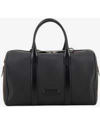 Tom Ford - Logo Patch Grained Leather Duffle Bag - Lyst