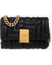 Balmain - Mini 1945 Quilted Leather Crossbody Bag - Lyst