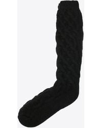 Dolce & Gabbana - Logo Embroidered Ribbed Socks - Lyst