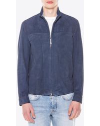 Eleventy - Suede Zip-Up Jacket - Lyst