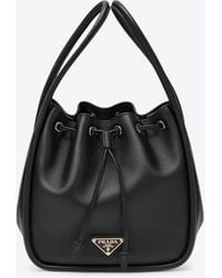 Prada - Mini Darling Leather Bucket Bag - Lyst