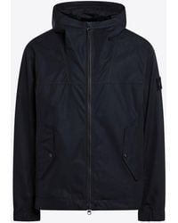 Stone Island - Logo Patch Zip-Up Jacket - Lyst