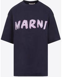 Marni - Logo Short-Sleeved T-Shirt - Lyst
