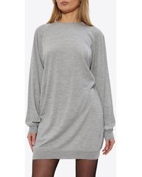 Moschino - Backless Wool-Blend Dress - Lyst