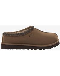 UGG - Suede Slippers With Signature-Stitching - Lyst
