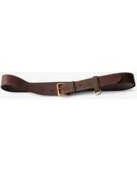 Prada - Antique Leather Belt With D-Ring - Lyst