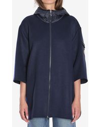 Moncler - Logo Patch Zip-Up Cape - Lyst