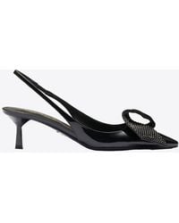Prada - Patent Leather Slingback Pumps - Lyst