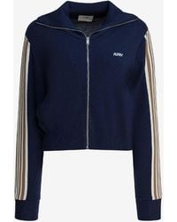 Autry - Logo Embroidered Zip-Up Jacket - Lyst