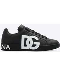 Dolce & Gabbana - Portofino Logo-printed Low-top Sneakers - Lyst