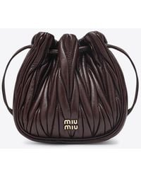 Miu Miu - Matelassé Nappa Leather Pouch Bag - Lyst