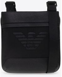 Emporio Armani - Sustainable Logoed Messenger Bag - Lyst