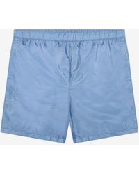 Prada - Logo-Plaque Swim Shorts - Lyst