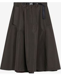 Prada - Army Tech Fabric Skirt - Lyst