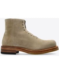 McQueen - Maker Zip Suede Ankle Boots - Lyst