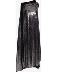 Balenciaga - Minimal Draped Metallic-Effect Gown - Lyst