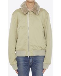 Burberry - Shearling-Trimmed Bomber Jacket - Lyst
