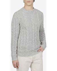 Eleventy - Cashmere Patterned Crewneck Sweater - Lyst