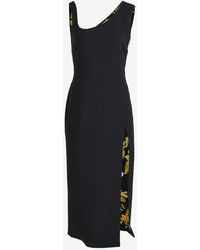 Versace - Chain Couture Cady Midi Dress - Lyst