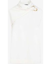 Jil Sander - Sleeveless Knitted Wool Top - Lyst